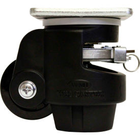 Roll & Set Leveling Caster 300 Lb. Cap. - Swivel Plate Mount Built in Ratchet