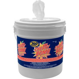 Cherry Bomb Hand Cleaner Towels 7-1/4" x 7-3/4", White - 130 Wipes/Bucket, 4/Case