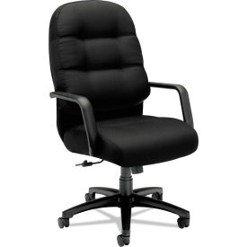 Pillow-Soft Executive Chair - High Back - Fabric - Black