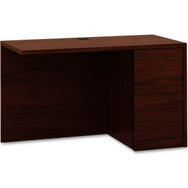 Return Desk with Full Height Pedestal, Right - 48" - Mahogany