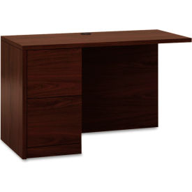 Return Desk with Full Height Pedestal, Left - 48" - Mahogany