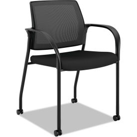 4-Way Stretch Mobile Stacking Chair - Fabric - Black