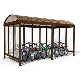 Transit Bike Shelter 29'1"L x 7'5"W - 20 Bike Capacity - Flat Roof