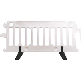 Plastic Interlocking Crowd Control Barrier, 74"L x 39-1/2"H, White
