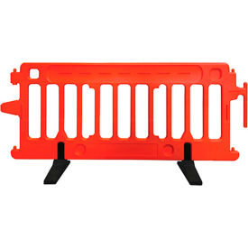 Interlocking Crowd Control Barrier, 74"L x 39-1/2"H, Orange