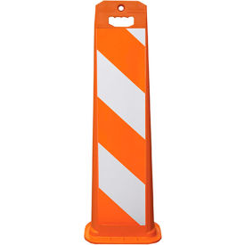 Plasticade Vertical Panel Channelizer Barricade W/ Oversized Handle, Orange, Engineer Grade Sheets