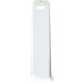 Vertical Panel Channelizer Barricade W/ Oversized Handle, White