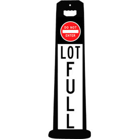Plasticade Compact PARKING LOT FULL Sign, Black