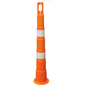 Navicade 42" Plastic Channelizing Orange Cone, 4 6" Diamond Grade Sheeting Bands