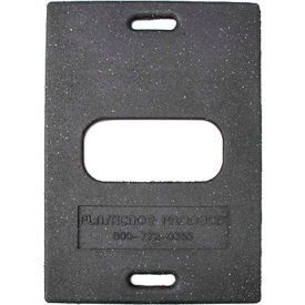 30 Lb. Recycled Rubber Base For Gemstone Vertical Panel, Barricade & Parking Signs, Black
