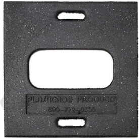 20 Lb. Recycled Rubber Base For Gemstone Vertical Panel, Barricade & Parking Signs, Black