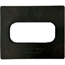 9 Lb. Recycled Rubber Base For Gemstone Vertical Panel, Barricade & Parking Signs, Black