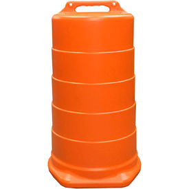 Plasticade Commander Traffic Drum, Orange, 23-1/2"W x 39-1/2"H, HDPE