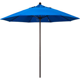 9' Patio Umbrella - Olefin Royal Blue - Bronze Pole