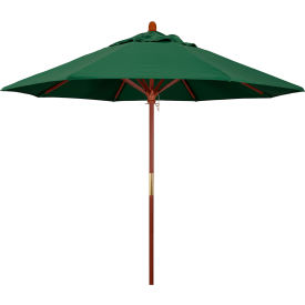 9' Patio Umbrella - Olefin Hunter Green - Hardwood Pole