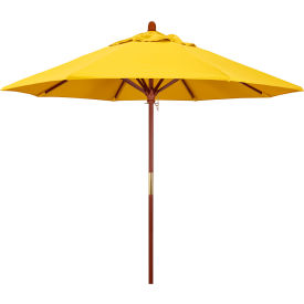 9' Patio Umbrella - Olefin Lemon - Hardwood Pole