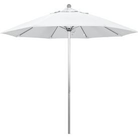 9' Patio Umbrella - Olefin White - Silver Pole