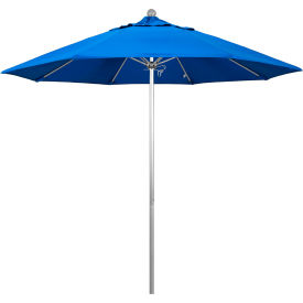 9' Patio Umbrella - Olefin Royal Blue - Silver Pole