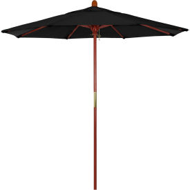 7.5' Patio Umbrella - Olefin Black - Hardwood Pole