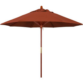 9' Patio Umbrella - Olefin Terracotta - Hardwood Pole