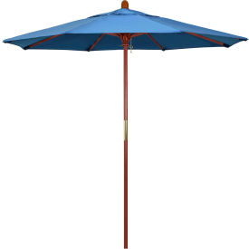 7.5' Patio Umbrella - Olefin Frost Blue - Hardwood Pole