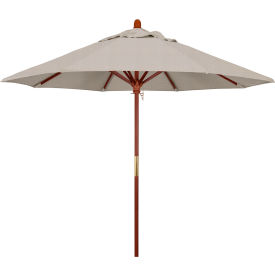 9' Patio Umbrella - Olefin Woven Granite - Hardwood Pole