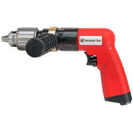 Reversible Pistol Grip Air Drill, Keyed, 1/2" Chuck, 400 RPM