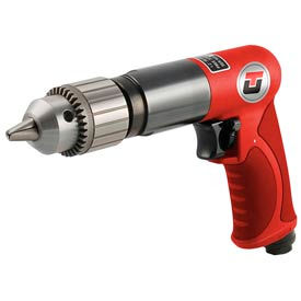 Reversible Pistol Grip Air Drill, Keyed, 1/2" Chuck, 800 RPM