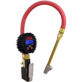 Compact Inflator Gauge with Digital Gauge and Straight Head Chuck