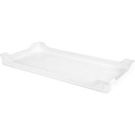 Molded Fiberglass Stacking Ventilation Tray with Drop Sides 30 3/8" x 15 7/8" x 2 7/8" White
