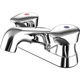 Easy-Push Centerset Metering Faucet, Chrome, ADA Compliant, 0.5 GPM