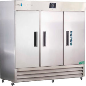 Premier Pharmacy Refrigerator, 72 Cu. Ft., Stainless Steel, Solid Door