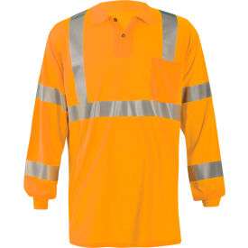 ong Sleeve, Class 3, Orange, LUX-LSPP3B-OM Birdseye Polo, Wicking & Cooling