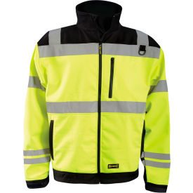 High Visibility Soft Shell Jacket, Class 3, Type R, Black/Yellow, 2XL