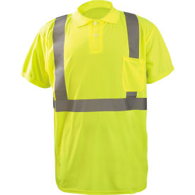 Short Sleeve Birdseye Polo, Wicking & Cooling, Class 2, Yellow