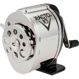 Manual Classroom Pencil Sharpener, Table/Wall-Mount, 2.75" x 4.75" x 4.25", Blk/Nkl