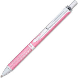 EnerGel Alloy RT Retractable Gel Pen, Medium 0.7mm, Black Ink, Pink Barrel