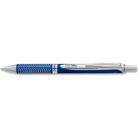 EnerGel Alloy RT Retractable Gel Pen, Medium 0.7mm, Black Ink, Blue Barrel