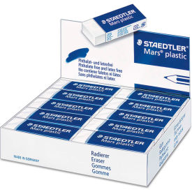 Eraser, Rectangular, Large, White, Vinyl, 20/Box
