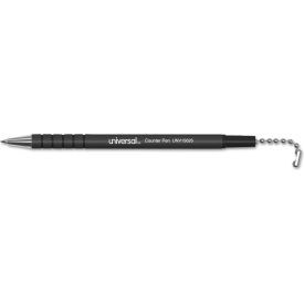 Stick Ballpoint Counter Pen, Medium 1mm, Black Ink, Black Barrel