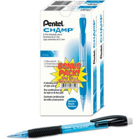 Champ Mechanical Pencil, 0.7 mm, HB (#2.5), Black Lead, Blue Barrel, 24/Pack