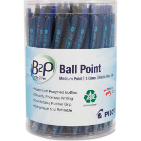 B2P Bottle-2-Pen Retractable Ballpoint Pen, 1mm, Assorted Ink/Barrel, 36/Pack