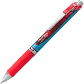 EnerGel RTX Retractable Gel Pen, Fine 0.5mm, Red Ink, Silver/Red Barrel