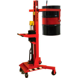 Manual Drum Lift & Tilter High Reach for 55 Gallon Drums - 800 Lb. Capacity