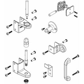 Toilet Partition Door Hardware Kit, Outswing - Zamak, Baked Enamel - HDWT-ZD2