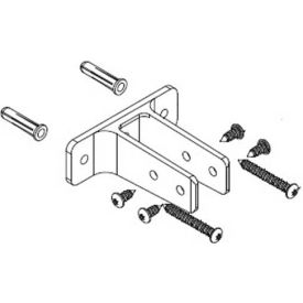 Partition Stainless Steel Urinal Screen Hardware Kit, Zamak, Baked Enamel - HDWT-Z5US