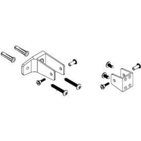 Bathroom Partition End Panel Hardware Kit, Zamak, Baked Enamel - HDWT-Z2PE