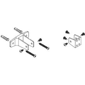 Toilet Partition Dividing Panel Hardware Kit, Zamak, Baked Enamel - HDWT-Z1PD