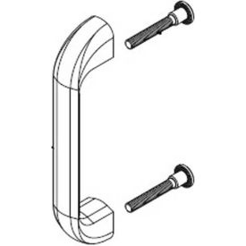 Toilet Partition Door Pull Kit, Zamak, Baked Enamel - HDWT-Z0138