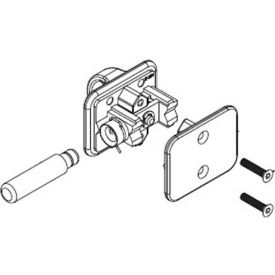 Toilet Partition Door Latch, Zamak, Baked Enamel - HDWT-T290